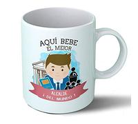 Planetacase - Taza de Cerámica para Alcalde | Resistente al Lavado y Microondas | Ideal para Desayuno y Trabajo | Embalaje Seguro | Alcalde, Alcalde, Cerámica