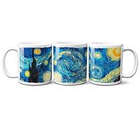 Planetacase - Taza de Desayuno Vincent Van Gogh La Noche Estrellada - Cerámica - Apta para Microondas y Lavavajillas - Regalo Ideal - 330 ml, Van Gogh-la Noche Estrellada, 1 Unidad, Cerámica