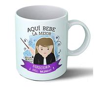 Planetacase - Taza Directora - Regalo Original - Cerámica Alta Resistencia 330 mL - Apta Microondas y Lavavajillas - Ideal Música y Músicos, Directora Orquesta