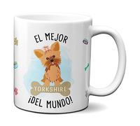 Planetacase Taza el Mejor Yorkshire del Mundo Regalo Original Taza Perro Ceramica 330 mL