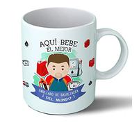 Planetacase - Taza Empleado de Gasolinera - Regalo Original - Cerámica 330 mL - Taza Desayuno Apta para Microondas y Lavavajillas - - Cerámica 330 mL - Resistente a Lavados