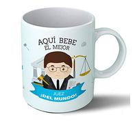 Planetacase - Taza Juez - Regalo Original Jueces Juzgado Justicia - Cerámica 330 mL - Taza Desayuno Apta para Microondas y Lavavajillas - Resistente a Lavados