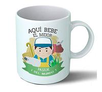 Planetacase - Taza Pastor - Regalo Original - Cerámica 330 mL - Taza Desayuno Apta para Microondas y Lavavajillas - Resistente a Lavados