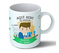 Planetacase - Taza politico - Regalo Original - Cerámica 330 mL - Taza Desayuno Apta para Microondas y Lavavajillas - politicos - Resistente a Lavados