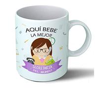 Planetacase - Taza Secretaria - Regalo Original - Cerámica 330 mL - Taza Desayuno Apta para Microondas y Lavavajillas - Secretaria - Resistente a Lavados