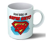 Planetacase - Taza Super Nieto Personalizada - Regalo Original para Nietos - Taza Desayuno Café 330 mL - Apta Microondas y Lavavajillas - Cerámica, Taza Nieto