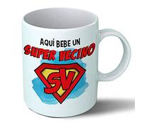 Planetacase - Taza Super Vecino Personalizada - Regalo Original para Vecinos - Taza Desayuno Café 330 mL - Apta Microondas y Lavavajillas - Cerámica, Taza Vecino