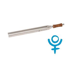 Planetary Therapy Tuning Fork, Plutón - Fabricado en Alemania - 140.64 Hz/ C3#, para curación de sonido, yoga y meditación, acero niquelado premium con mango de corcho ergonómico, garantía de 2 años