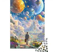 Planetas Cósmicos Puzzle de 1000 Piezas Papel para Adultos Ciudad de Ensueño Relajante Hogar 52x38cm/1000pcs
