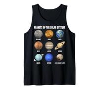 Planetas del Sistema Solar Gráfico de Ciencias Astronómicas Camiseta sin Mangas