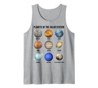 Planetas del Sistema Solar Gráfico de Ciencias Astronómicas Camiseta sin Mangas
