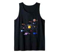 Planetas del Sistema Solar, Tierra, Sol, Ciencia espacial Niños, Adultos Camiseta sin Mangas