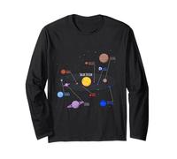Planetas del Sistema Solar, Tierra, Sol, Ciencia espacial Niños, Adultos Manga Larga