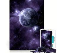 Planetas en una Nebulosa púrpura Rompecabezas de 1000 Piezas para Adolescentes Juguete de lógica sólida Diversión Tranquila Corte de precisión Regalo increíble (38x52cm)