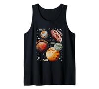 Planetas Enanos SolarSystem Ceres Eris Plutón Haumea Espacio Camiseta sin Mangas