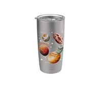 Planetas Enanos SolarSystem Ceres Eris Plutón Haumea Espacio Vaso térmico de acero inoxidable de doble pared