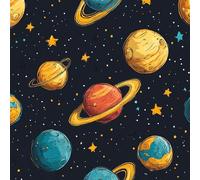 Planetas Espaciales Papel Pintado Autoadhesivo Planetas Del Universo Espacial Vinilo Adhesivo Muebles, PVC Pelar y Pegar Papel de Contacto Removible Pegatina Pared Rollos para Cocina 50cm x 1200cm
