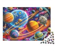 Planetas Espacio Puzzle de 1000 Piezas Puzzle para Adultos Papel Universo Ciencia Juego de Puzzle 1000 Piezas Decoración Regalo 38x26cm/1000pcs