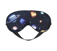 Planetas estrellas y la Vía Láctea estampado galaxia cómodo máscara para dormir hombres mujeres ligero viaje siesta meditación yoga trabajo