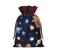 Planetas estrellas y la Vía Láctea estampado galaxia Navidad cordón bolsa de regalo necesidades para bolsas de Navidad regalos de fiesta