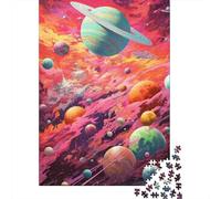 Planetas Fantasía Universo Puzzle de 1000 Piezas Papel para Adultos Espacio Colorido Juego de Puzzle 1000 Piezas Relajación Decorativo Regalo 38x26cm/1000pcs