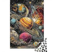 Planetas Sistema Solar Puzzle de 1000 Piezas Papel para Adultos Escena Astronomía Universo Relajante Juego Decoración Hogar Regalo 38x26cm/1000pcs