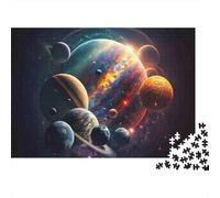 Planetas Universo Puzzle de 1000 Piezas Papel Puzzle para Adultos Cuerpos Celestes Juego de Puzzle 1000 Piezas Relajante 38x26cm/1000pcs