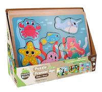 PLANÈTE BOIS Pack de 12 Puzzles Tierra Mar Cielo-FSC Educativo-Primeras Reflexiones-052463APA-8 Piezas-Multicolor-Madera-Juego para Niños-30 cm x 22,5 cm-A Partir de 2 Años (MGM 052463APA)