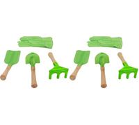 PLANETE PLANTE - Juego de 3 Herramientas de jardinería para niños y Guantes - Herramientas de jardinería - 170516 - Metal - Jardín - Naturaleza - Planta - Juego para niños - A Partir de 3 años.