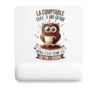 Planetee - Alfombrilla de ratón, diseño de búho, diseño ergonómico, ideal para cumpleaños, colega, secreto de Santa Navidad, día del padre y día de la madre