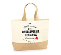 Planetee - Bolsa de entrenamiento de caballos de amor (algodón y yute)