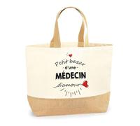 Planetee - Bolso médico de amor (algodón y arpillera), diseño de regalo para mujer