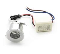 Planetitaly Foco mini LED spot empotrable, luz para escaleras, indicador de camino, cileo estrellado, foco pequeño punto de luz LED 1 W 220 V IP20 orificio 25 30 mm luz natural 4000 K