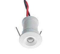 Planetitaly Mini foco IP65 LED 1 W rendimiento 12 W empotrado punto de luz 12 V cabina ducha cielo estrellado señalización luces escalones barco caravana (luz 3000 K, color blanco)