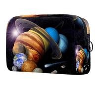 Planets Jupiter Earth Saturn - Neceser para mujer, neceser de viaje, bolsa organizadora de maquillaje grande con cremallera, multicolor, 18.5x7.5x13cm/7.3x3x5.1in, Neceser