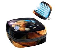 Planets Júpiter Tierra Saturno Period Pouch portátil, bolsa de almacenamiento de tampones para servilletas sanitarias, Varios colores, 4.7x6.6x6.6 in/12x17x17 cm