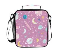 Planets Moons Space - Lonchera térmica para niños, con correa de hombro congelable para niños, niñas, escuela, picnic