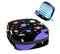 Planets Space Period Bolsa portátil, bolsa de almacenamiento de tampones para servilletas sanitarias, Varios colores, 4.7x6.6x6.6 in/12x17x17 cm