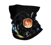 Planets Stars and Milky Way Galaxy Print - Polaina de cuello resistente al viento, bufanda más cálida, transpirable, máscara de media cara, máscara de esquí, unisex para exteriores