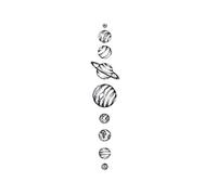 Planets Temporary Tattoo Sticker, Waterproof Magic Tattoo, Lasts To 15 Days Fake Tattoo, Semi Permanent Tattoo, Fake Tattoos, Waterproof Tattoo Stickers, Tattoo Stickers