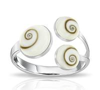 PLANETYS - Anillo de plata 925/1000 con 3 nudos de ojo de Santa Lucía, Ojo de Santa Lucía.,