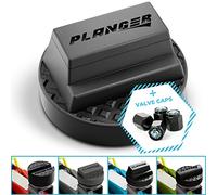 PLANGER® - Almohadilla de goma para gato hidráulico (para Mercedes-Benz) - DAIMND PAD plana + Tapón de Válvula - Para Gatos Hidráulicos de Maniobra - La Forma y el Caucho Protegen Los Coches y Los SUV