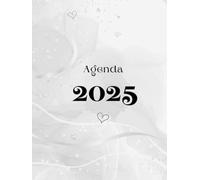 Planifica tu éxito: Agenda 2025 de tapa dura a blanco y negro, con organización semanal y mensual, de Enero a Diciembre. De papel MATE. 8.25 x 11 pulgadas.