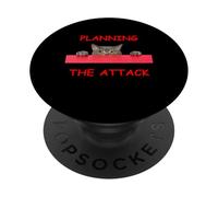 Planificación de ataques de Gatos Diseño de Gato Peeking Cat para Amantes de los Gatos PopSockets PopGrip Adhesivo