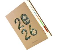 Planificador Anual 2026-21x14x2,5cm Libro Calendario de 365 Días | Tabs 2026 Planificador diario Calendario Libro, para agenda Planificación de citas Oficina en casa Aula Viajes universitarios Estu