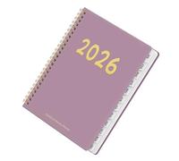 Planificador anual 2026, cuaderno de espiral de 12 meses, calendario 2026 con resumen semanal y mensual, para escuela, trabajo, estudiantes, mujeres, profesores, familia, hogar, universidad
