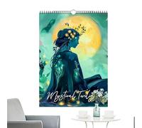 Planificador anual - Calendario de pared para uso familiar | Organizador de 12 meses con elementos crepusculares, almohadilla mensual, oficina de maestros de clase de, herramienta de progra
