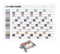 Planificador Anual de Pared 2026 - Calendario Anual De Pared Con Pegatinas - Accesorios de Gestión de Tiempo para Organizar Tareas Citas y Metodologías de Planificación