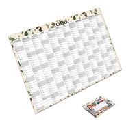 Planificador anual de pared 2026 para mejorar la lectura en inglés, oficina, escuela, uso seguro, impresión de papel reciclado de alta calidad, calendario diario de oficina