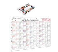 Planificador anual de pared 2026 para mejorar la lectura en inglés, oficina, escuela, uso seguro, impresión de papel reciclado de alta calidad, calendario diario de oficina